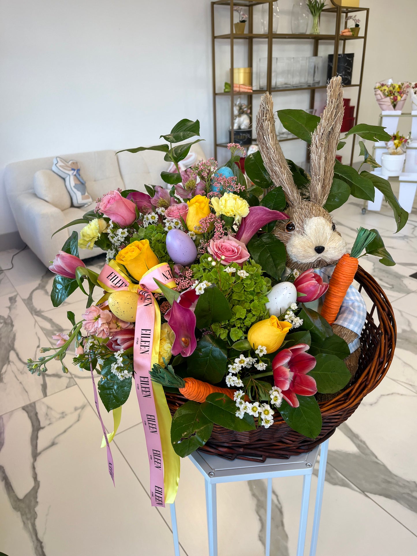 Spring Meadow Bunny Basket