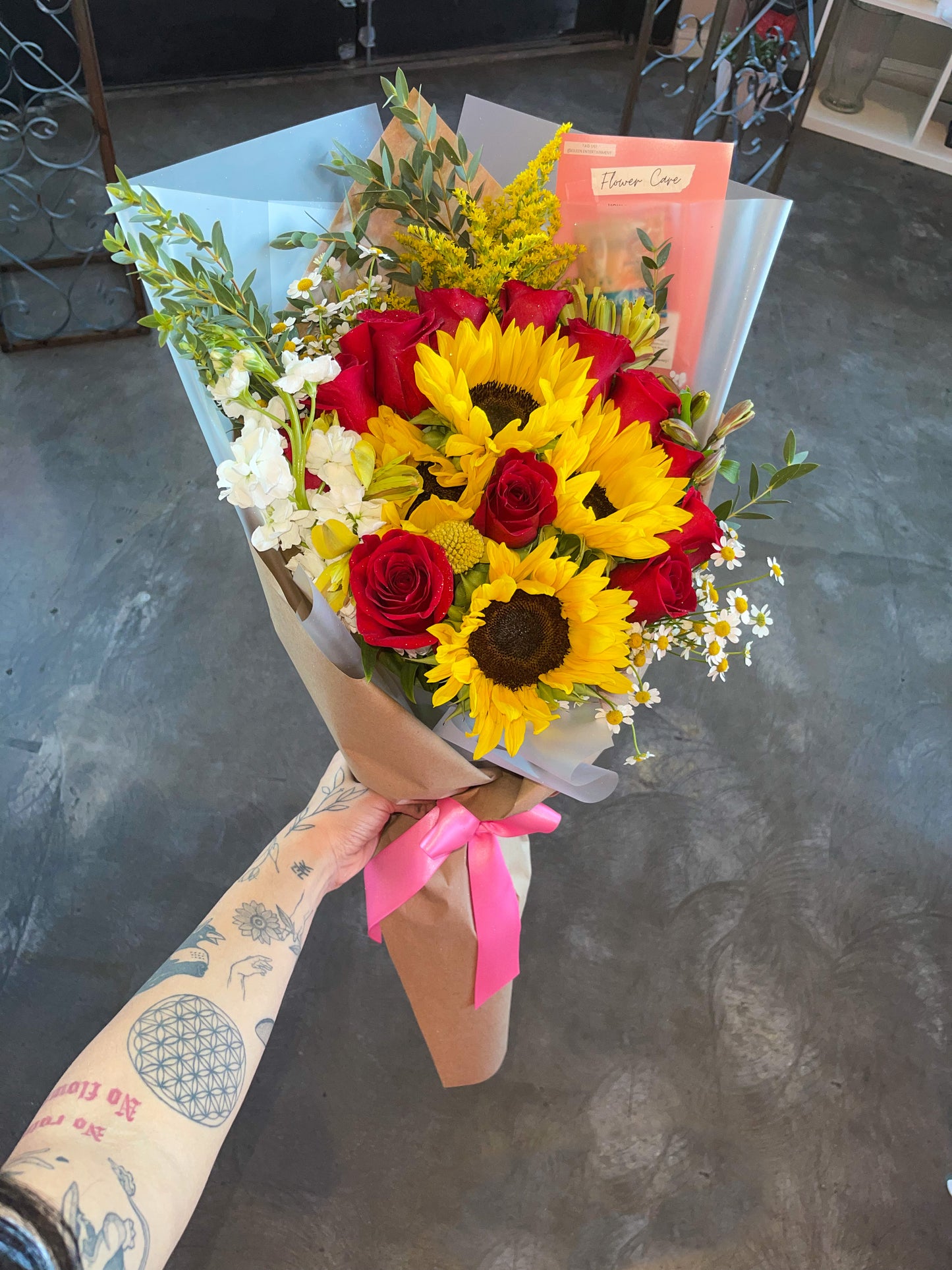 Sunflower & Rose Mix Bouquet