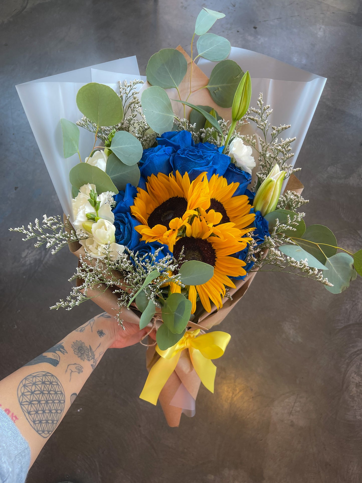 Sunflower & Rose Mix Bouquet