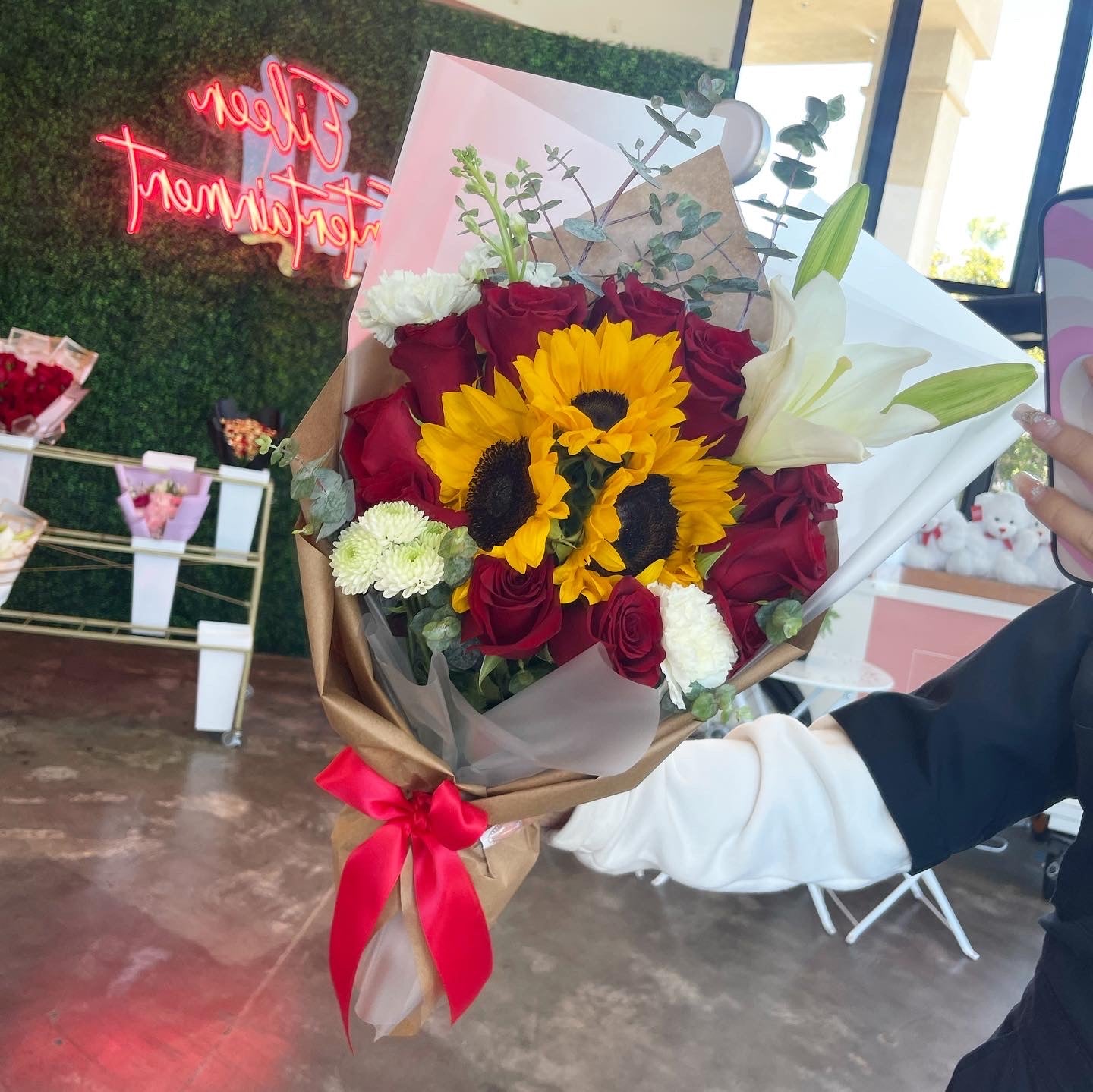 Sunflower & Rose Mix Bouquet