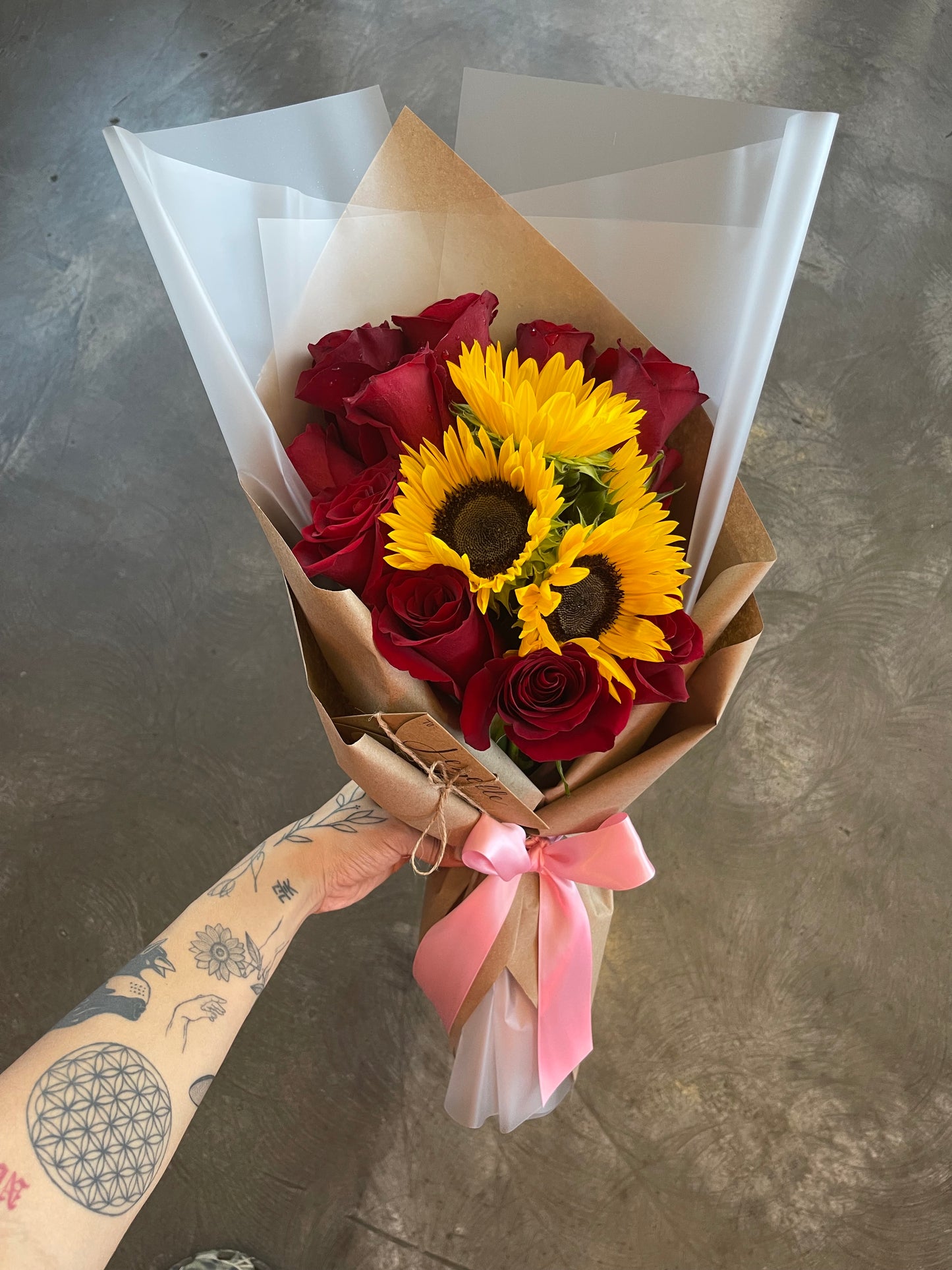 Sunflower & Rose Mix Bouquet