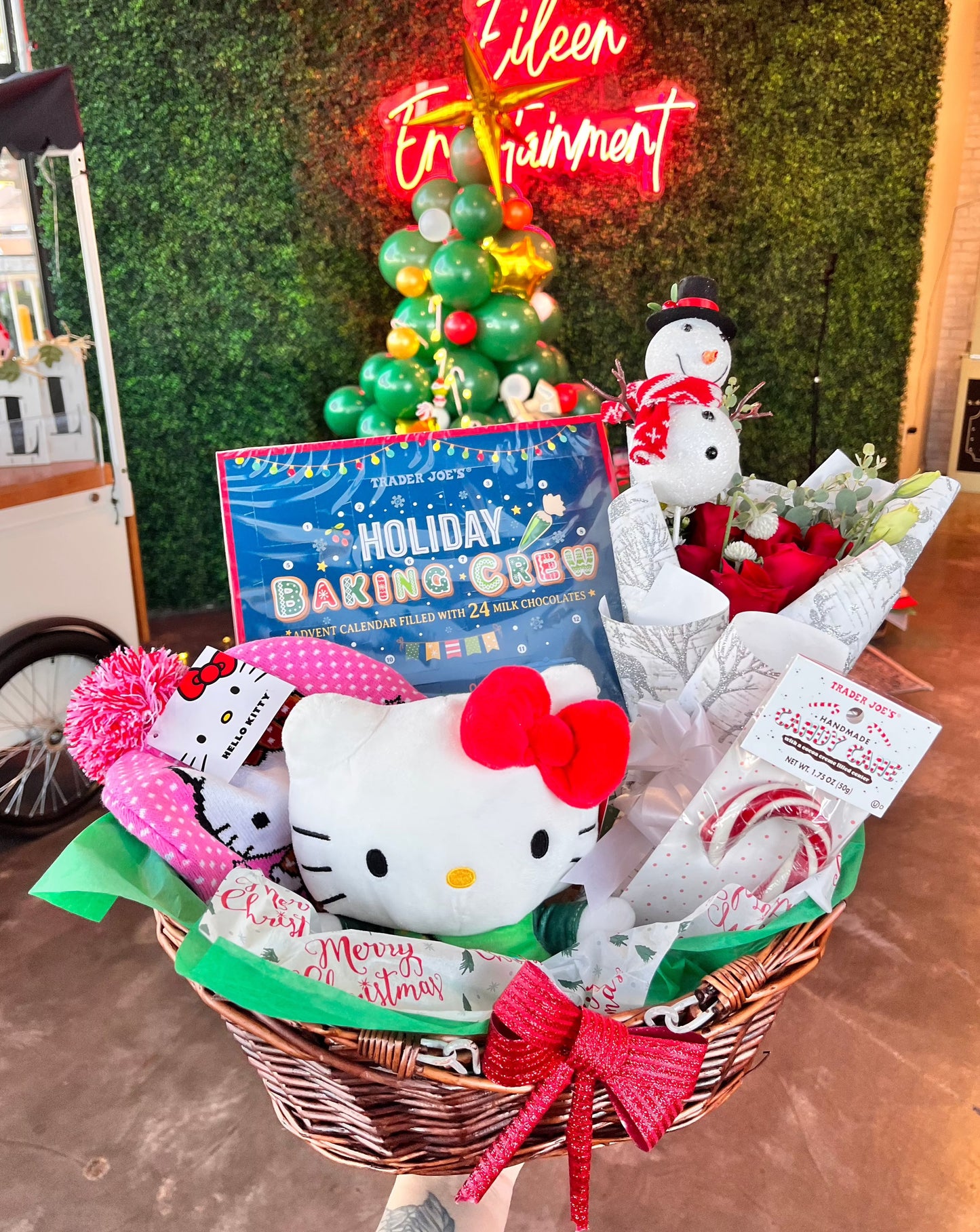 Hello kitty Christmas basket