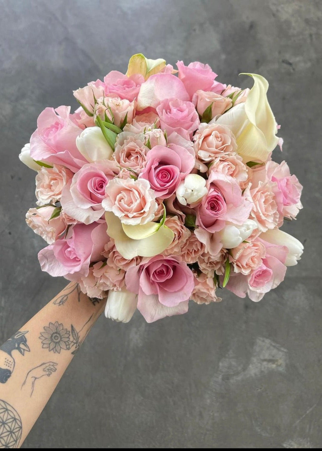 white and pink calla lily bouquet Calla lily bouquet – Eileen Entertainment