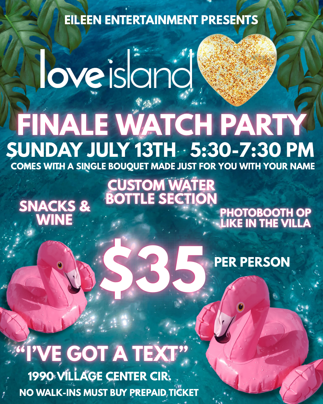 Love Island Finale Watch Party Ticket - July 13th