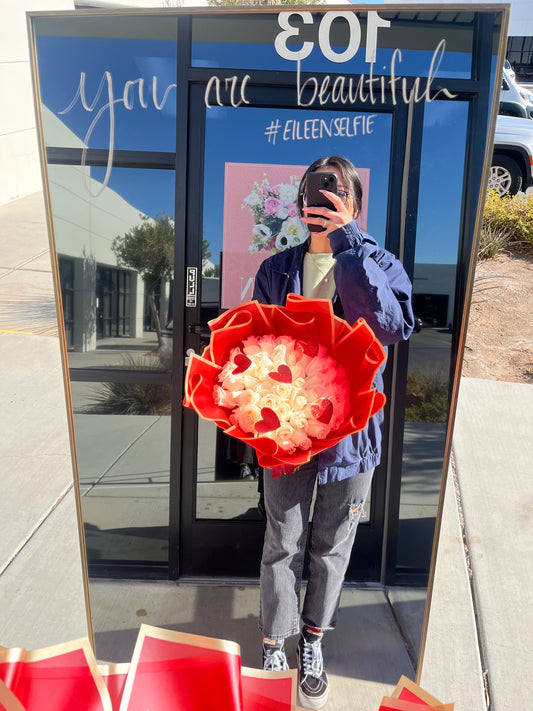 White Rose with Hearts