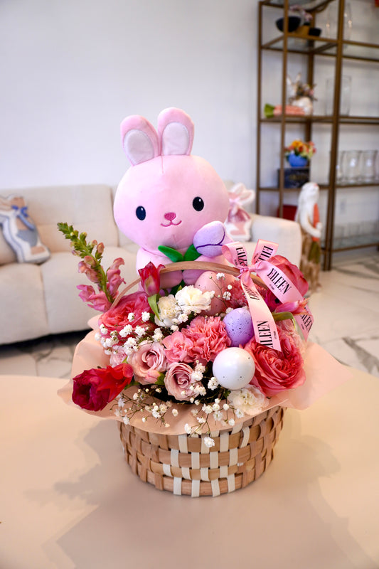 Blush Bunny Basket