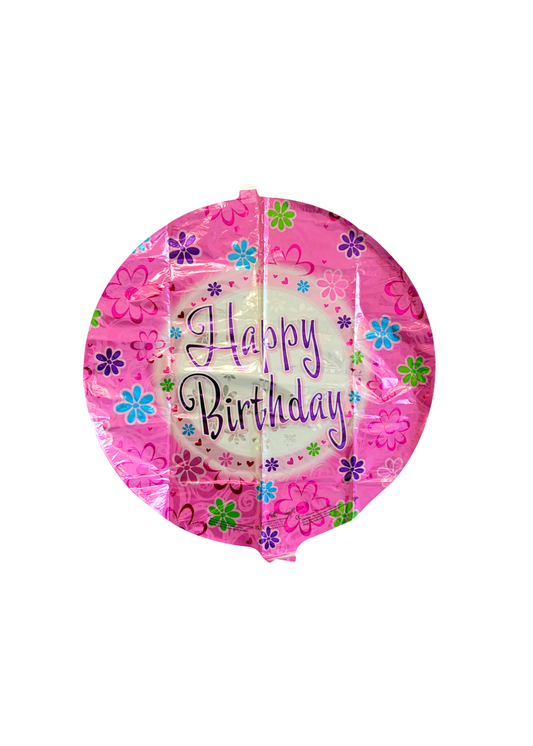 Pink Happy Birthday Balloon