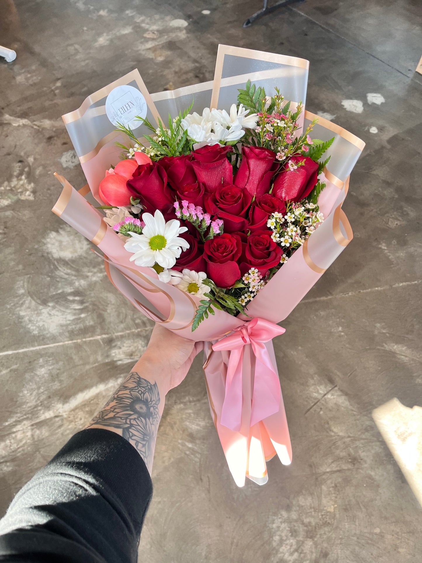 V-Day Korean Dozen with fillers Bouquet