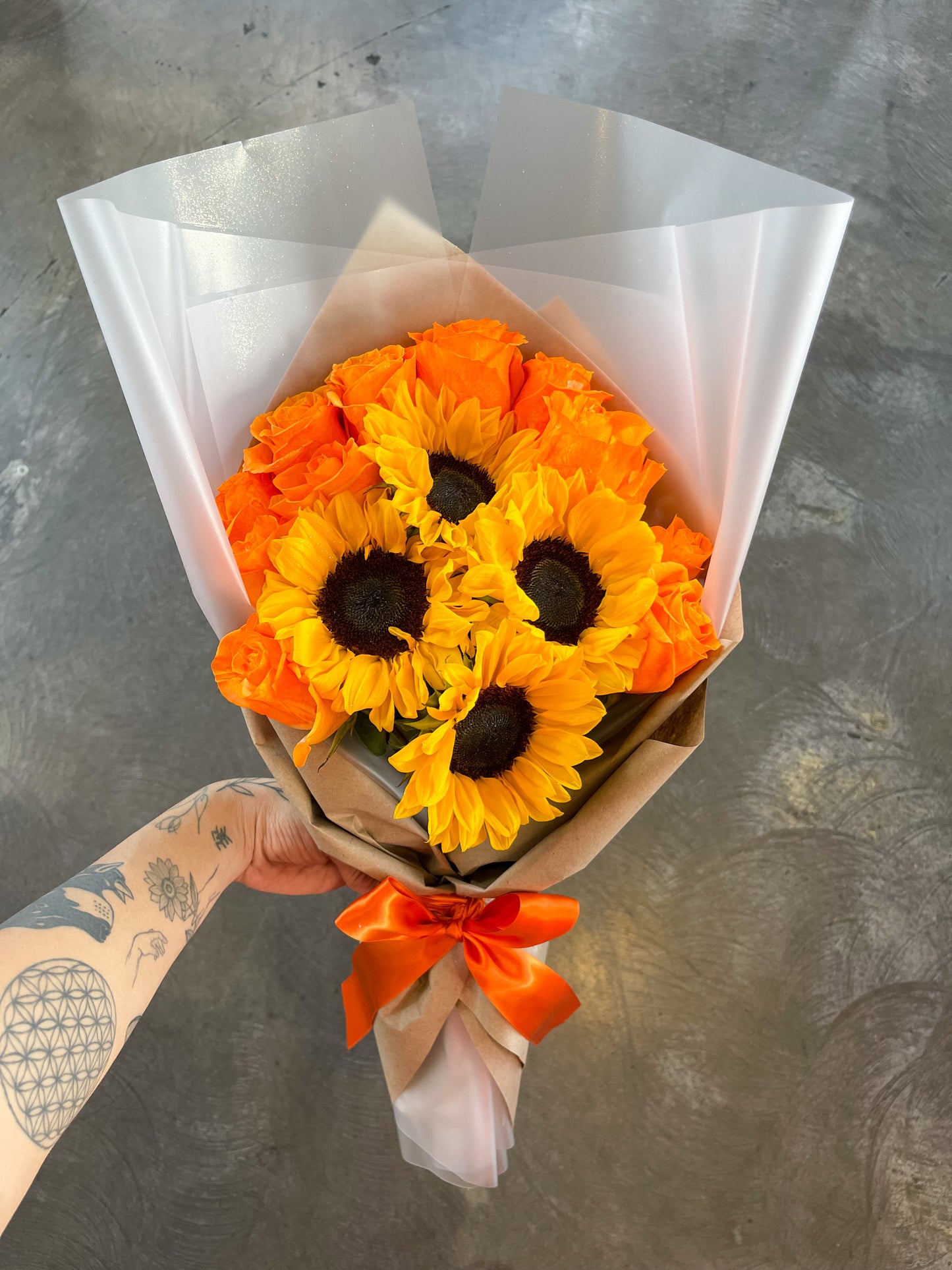 Sunflower & Rose Mix Bouquet