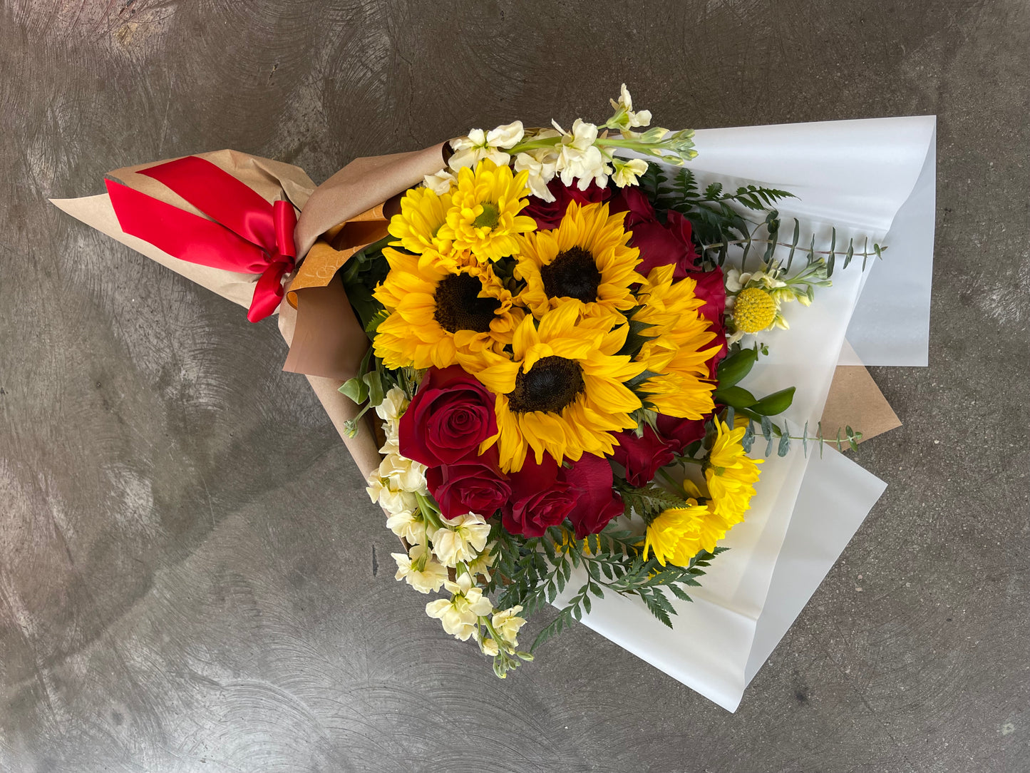 Sunflower & Rose Mix Bouquet