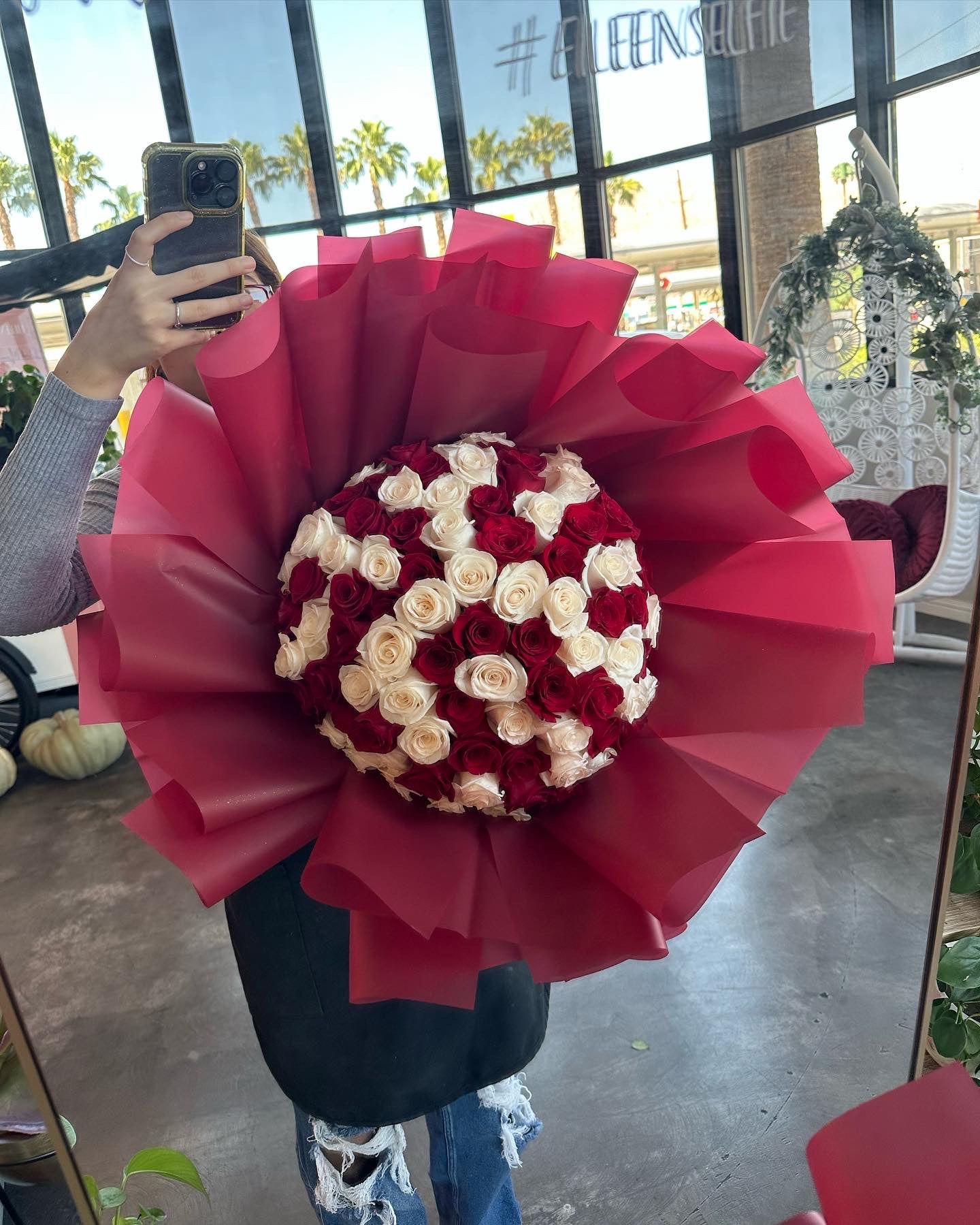 Angel Bouquet - Red and White Roses Only SALE