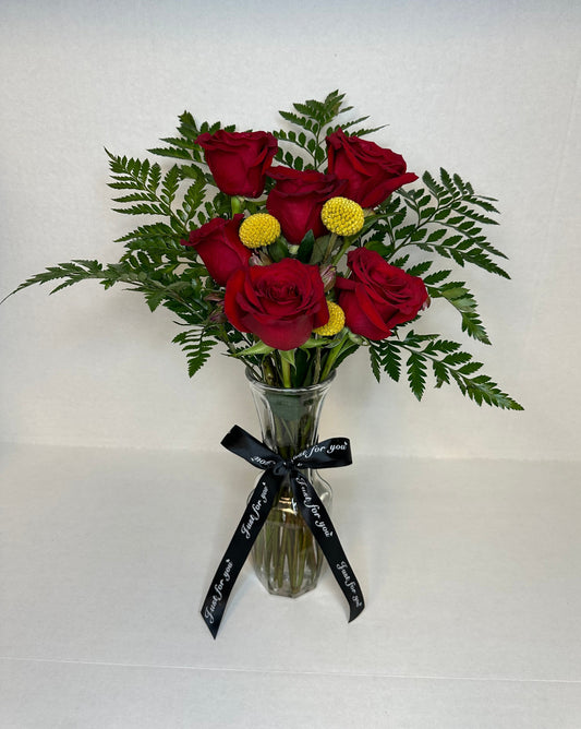 Mini 6 rose vase