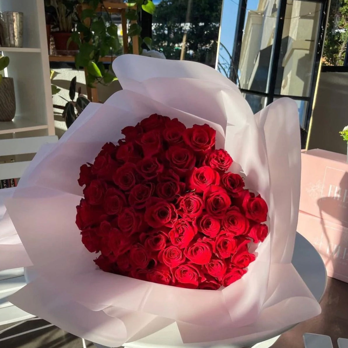 V-Day Angel Bouquet (25,50,or 100 roses)