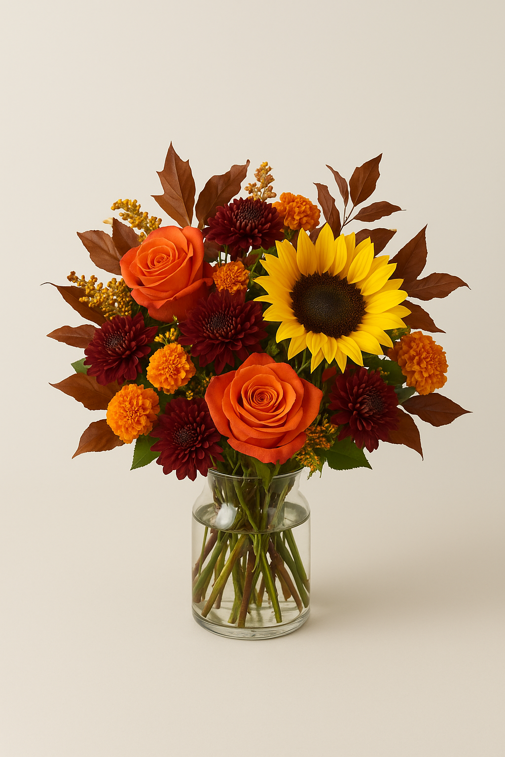 Designer’s choice vase (with roses)