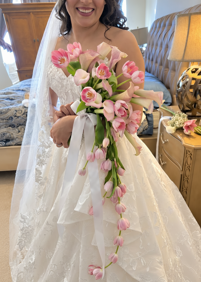 Tulip Cascading Bridal Bouquet