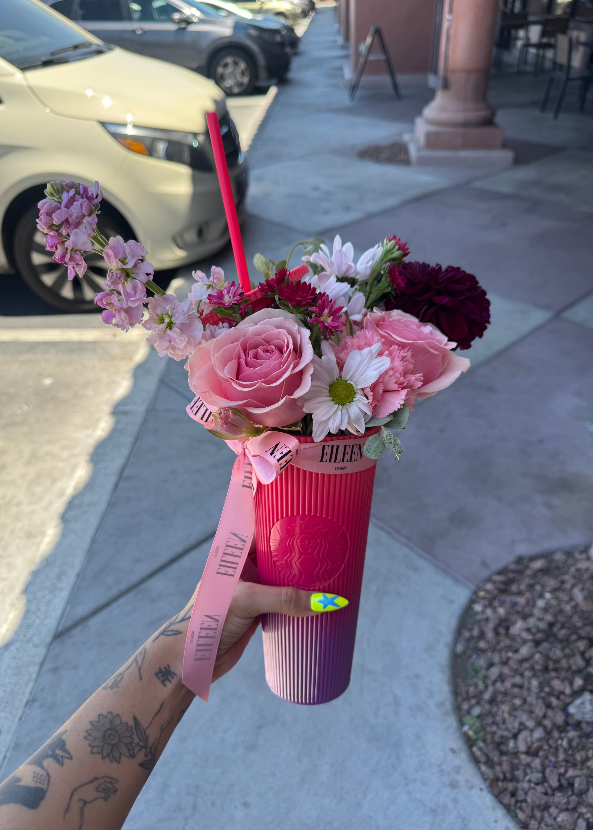 Floral Frappe – Large Starbucks Cup – Eileen Entertainment